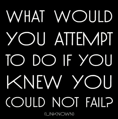 What Would You Do If You Knew You Could Not Fail?